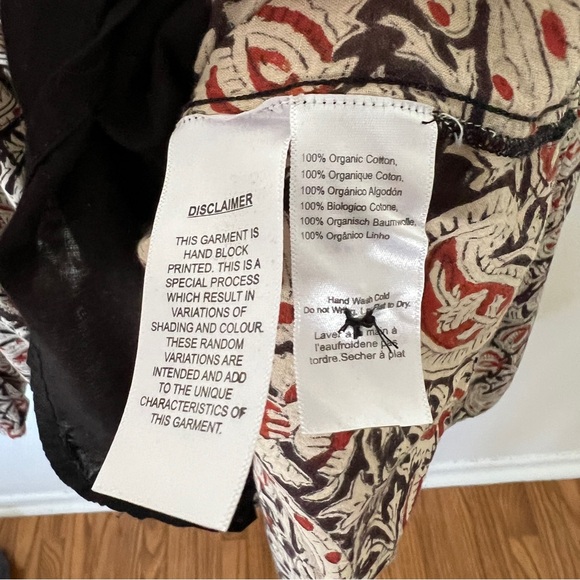 Emerson Fry Olympia Blouse Paisley Black + Clay Satin - Picture 10 of 11